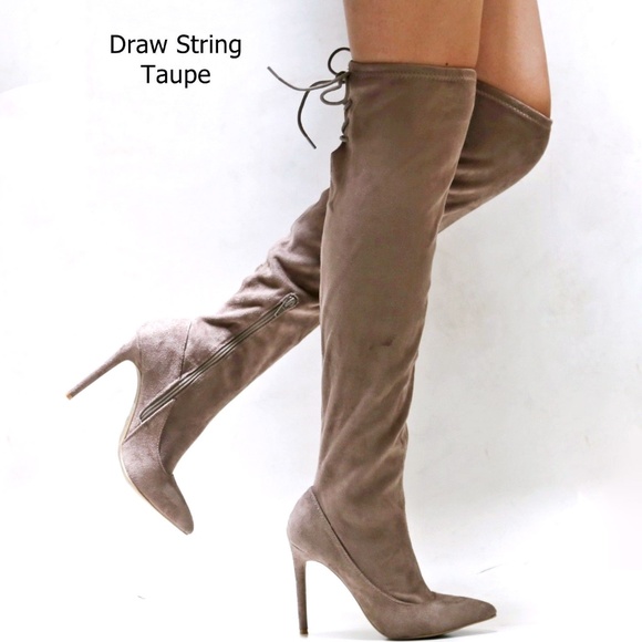 over the knee drawstring boots